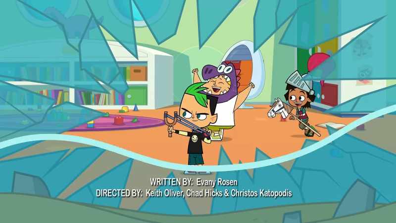 (Glass shatters, water burbles)