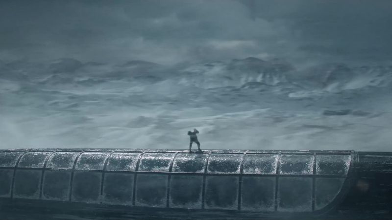 [glass thuds]