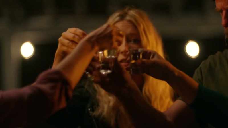(glasses clink)
