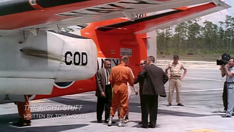 Glenn and the others now watched from the sidelines as Al Shepard