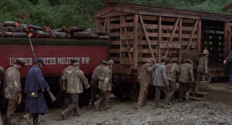 Go on inside. Keep those men moving back there