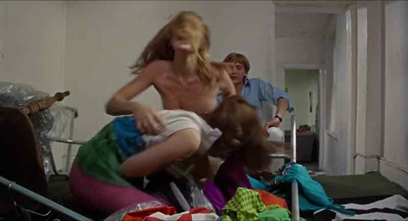 Go on, whack her. Go on. Give her a left hook