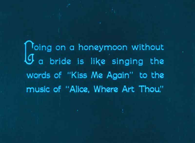 Going on a honeymoon without a bride is like singing the words of