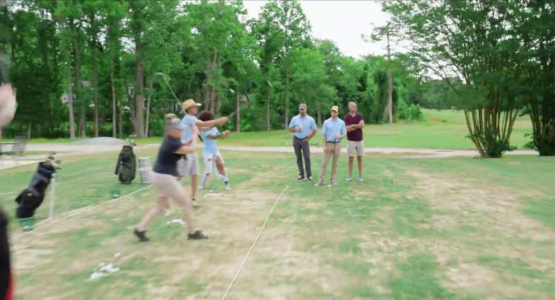 (golf club bangs, misses)