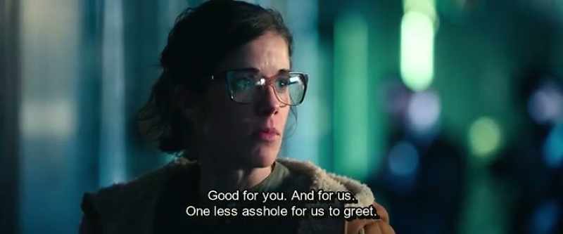 Good for you. And for us. One less asshole for us to greet