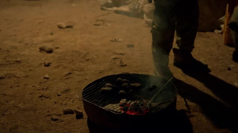 Got a cooking fire, still hot