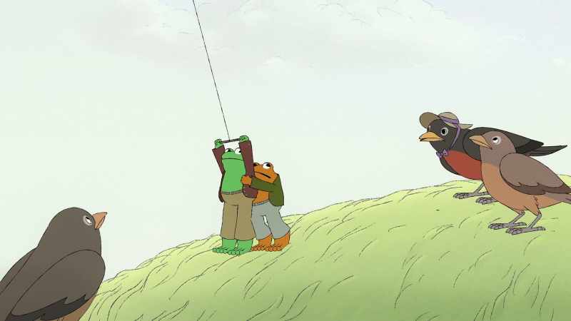 Gotta hand it to you, Frog and Toad.That kite sure is up there