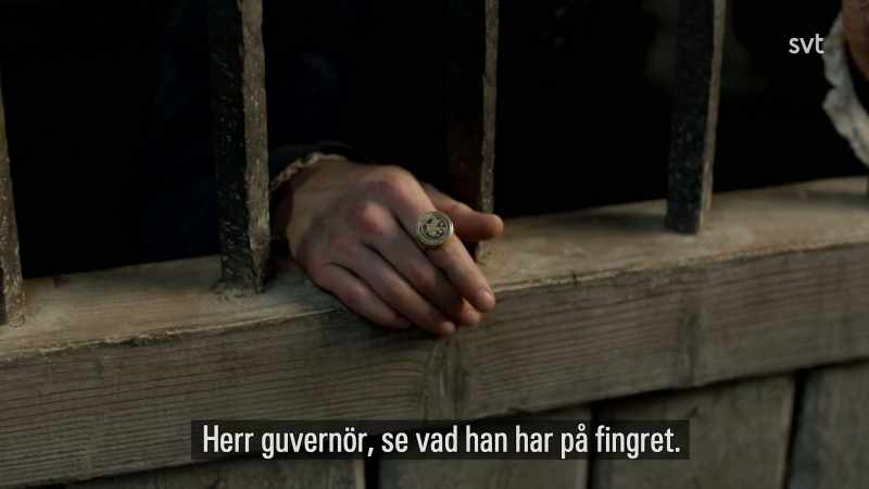 Governor, attend what he has upon his finger