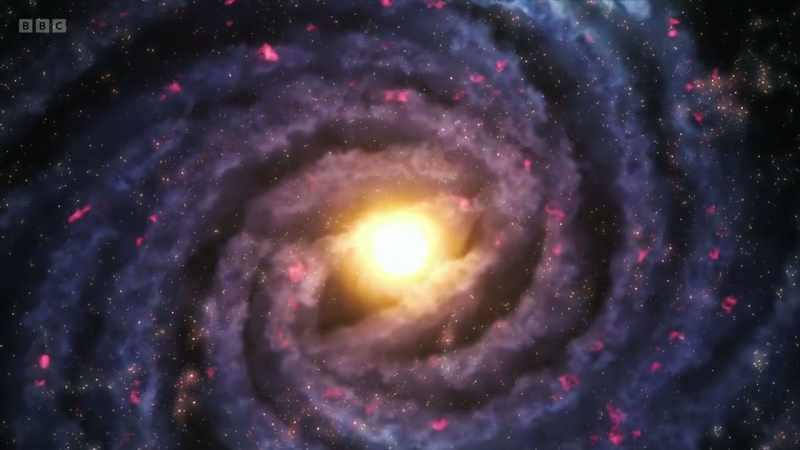 Gravity also draws in hot, young, massive stars