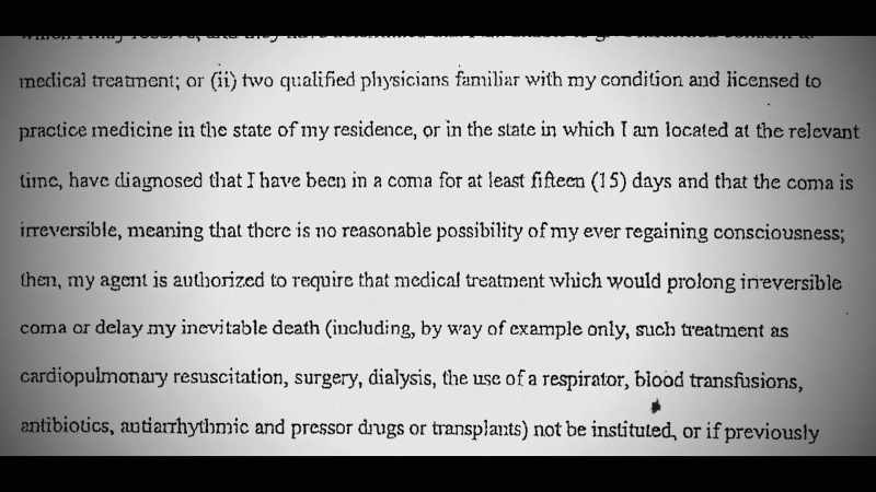 GRAY: Gary had an advanced healthcare directive