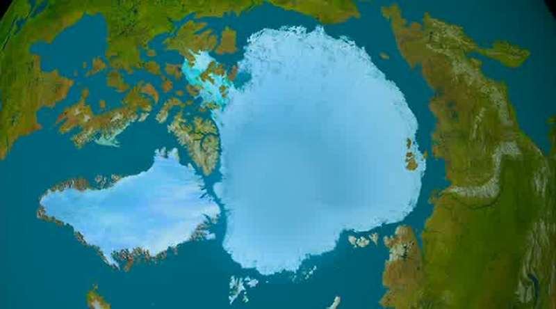 Greenland on its side there