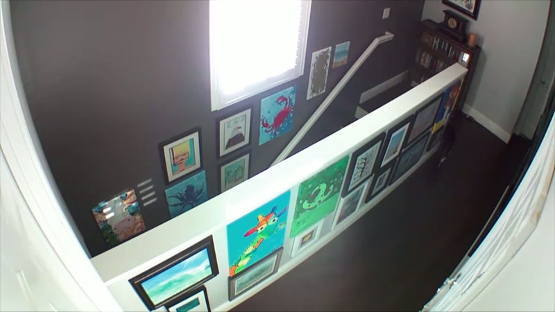Gretchen has multiple cameras inside of her residence