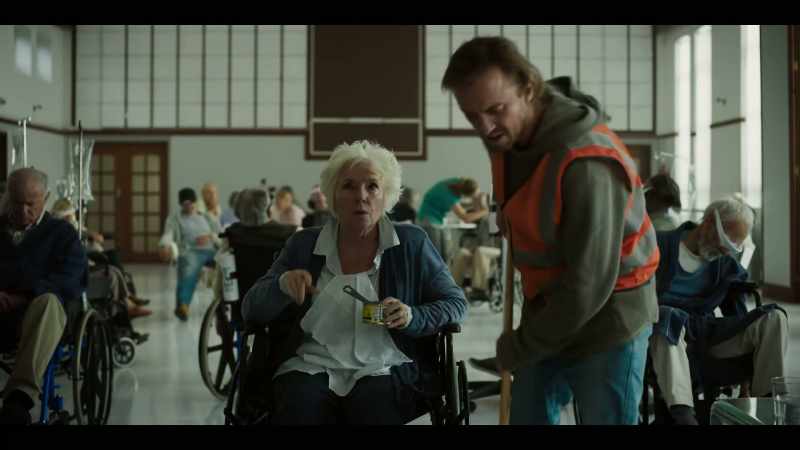 Grey: ( on TV ) Imagine a life free from suffering