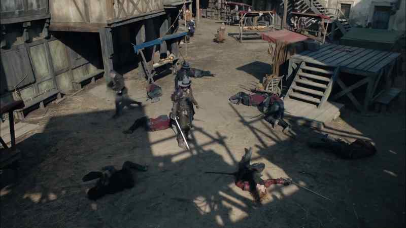 Grimaud's got him. And the other Musketeer