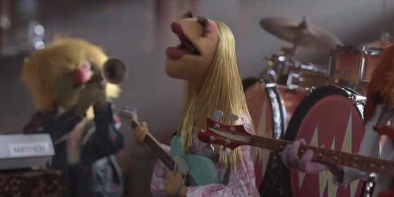 (GROOVY ROCK MUSIC PLAYING) - (SINGING)
