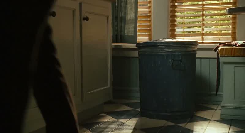 Gross. Is this his house? No. It's his garbage can