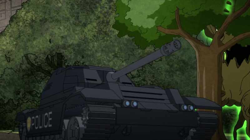 [growling] - [tank cop screaming]