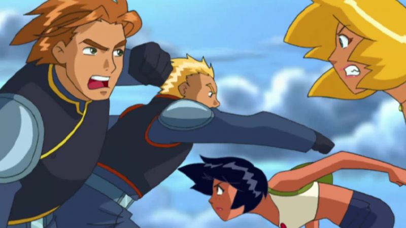 [grunting and fighting]