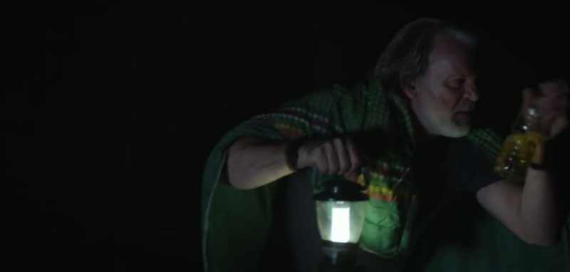 (grunting) (plastic bottle crumples)