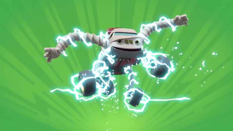 [grunts, chuckles] -[electricity crackling]