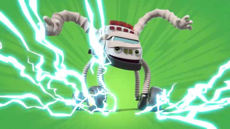 [grunts] -[electricity crackling]