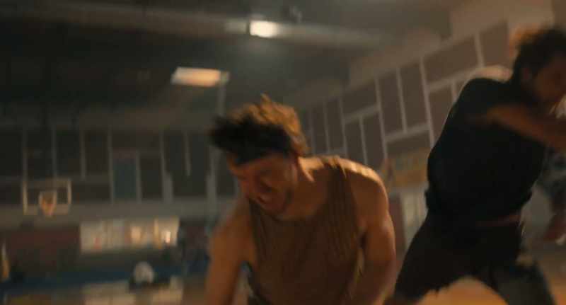 [grunts, groans] - [bone crunching]