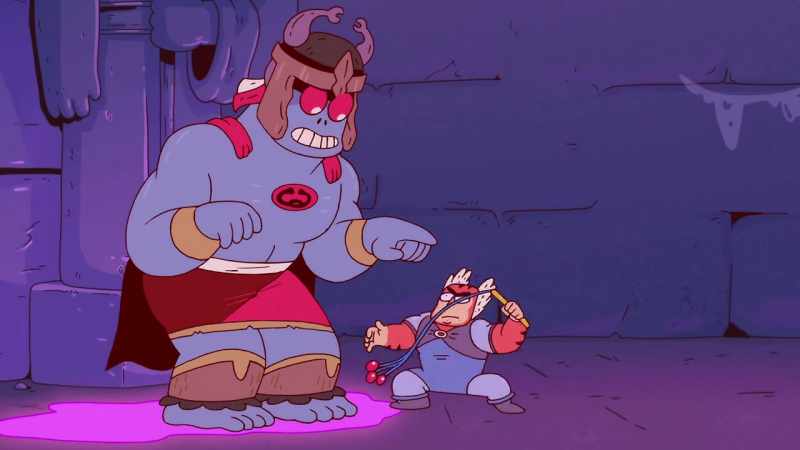 [grunts] -Oh! [groans]