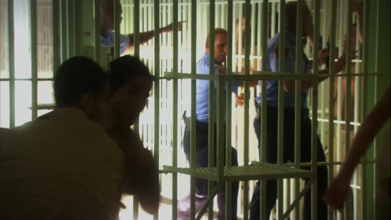 [ Guard #1 ] Back in the cell! Get back!