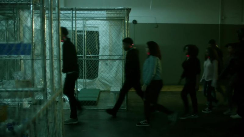 [guard 1] Let's go, inside! Move it! Single file line!