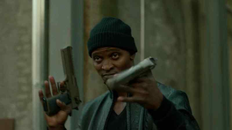 [gun cocking] - [Zip] Got that John Blaze shit
