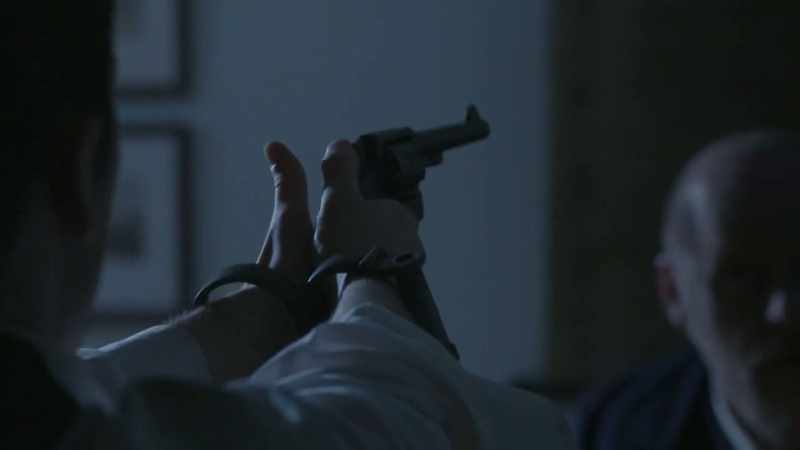 [ Gun cocks ]