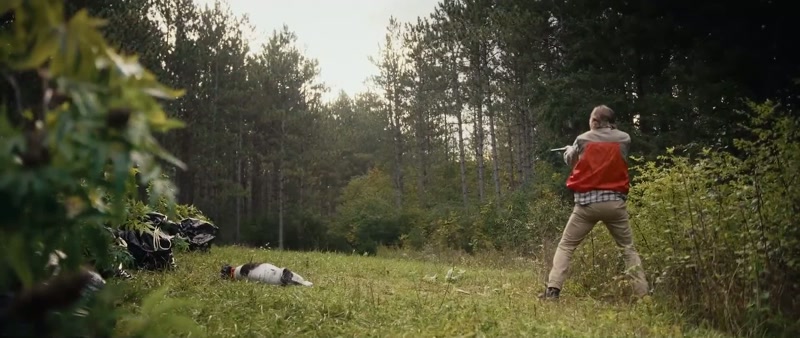 (gun firing and dog yelping)