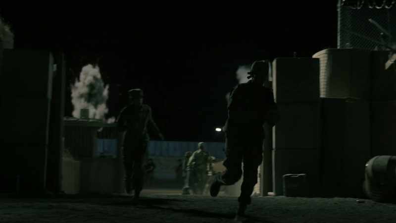 [gunfire and explosions]