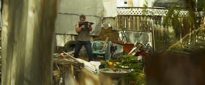[gunfire] - [grunts]