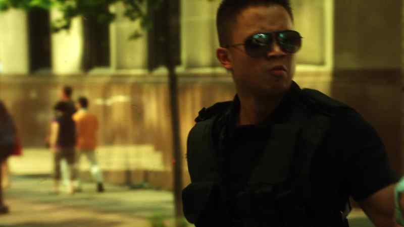 [GUNFIRE THEN PEOPLE SCREAMING]