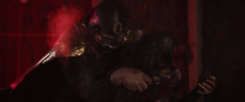 (guns firing) (dramatic music)