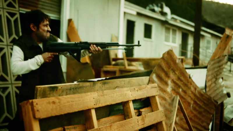 (guns firing) (Ray groaning)