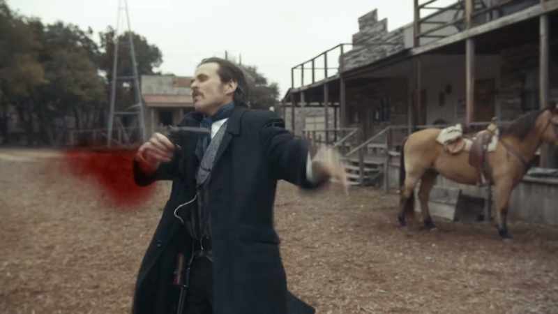 (guns firing)
