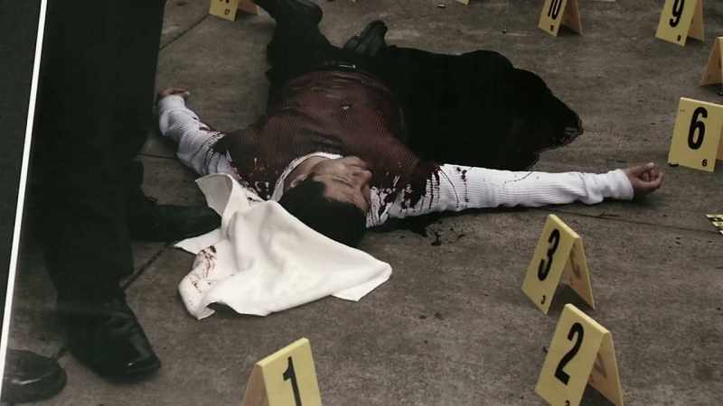 (gunshot bangs)