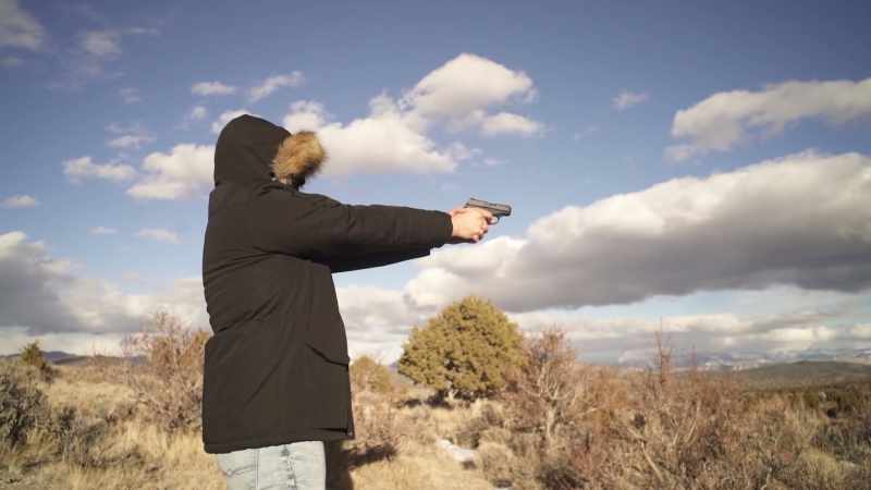 (gunshot blasts)