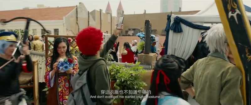 Guy has purple hair