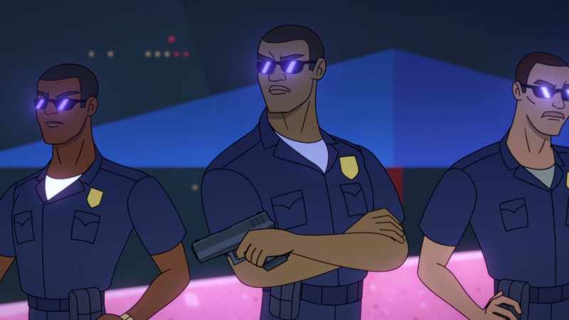 Guys, look. Those are real guns and real cops