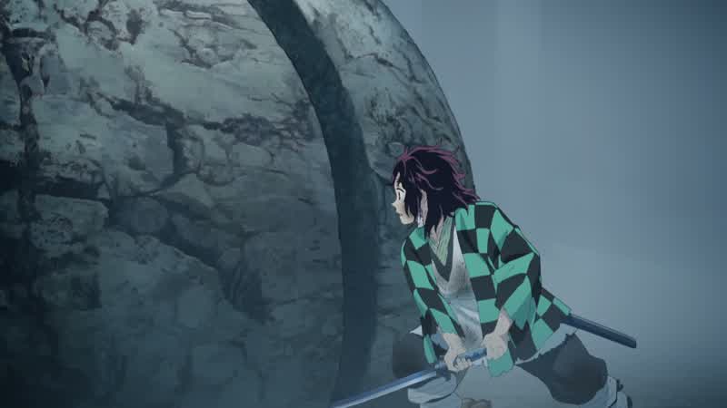 Had cut through the boulder