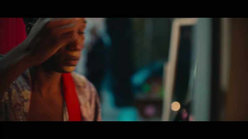 [hairspray being applied]