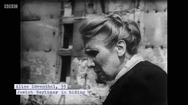 Half Berlin was in flames and in ruins