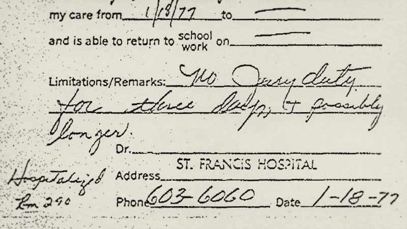 Half of it was written by a nurse