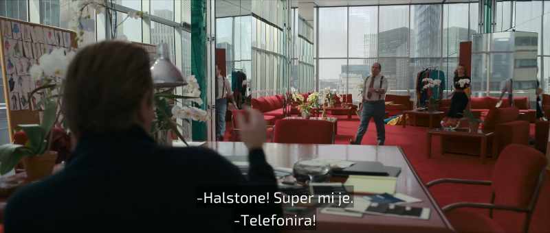 Halston! I love it. - He's on a call!