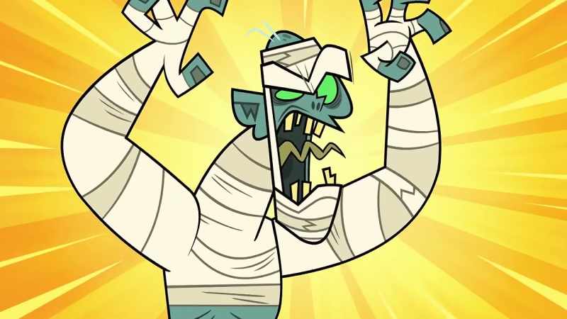 (Hard stomp, ferocious growl)