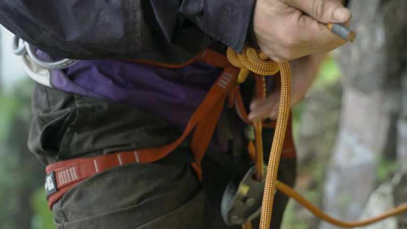 Harness on. Get racked up. Yeah, it's awesome