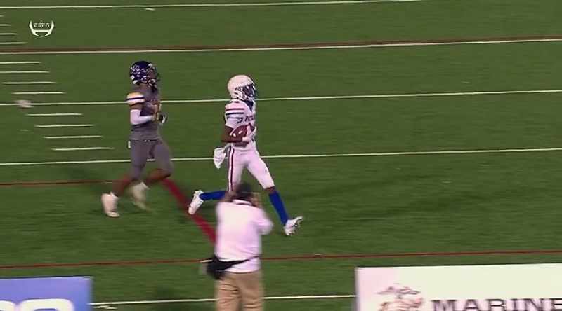 Has a man for a touchdown on a third and 23!